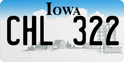IA license plate CHL322