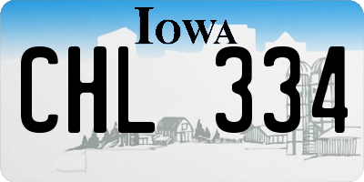 IA license plate CHL334