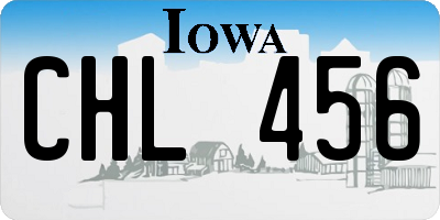 IA license plate CHL456