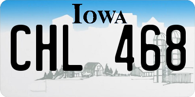 IA license plate CHL468