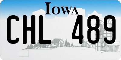 IA license plate CHL489