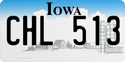 IA license plate CHL513