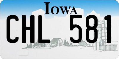 IA license plate CHL581