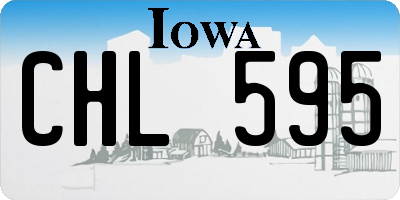 IA license plate CHL595