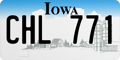 IA license plate CHL771