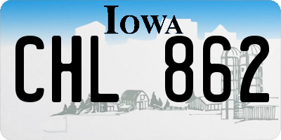 IA license plate CHL862