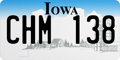 IA license plate CHM138