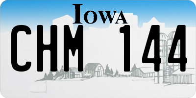 IA license plate CHM144