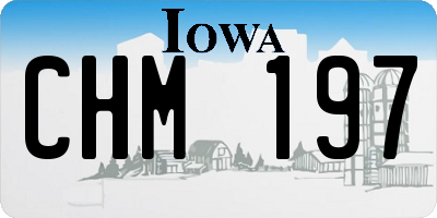 IA license plate CHM197