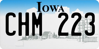 IA license plate CHM223