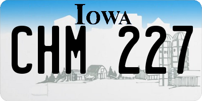 IA license plate CHM227