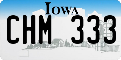 IA license plate CHM333
