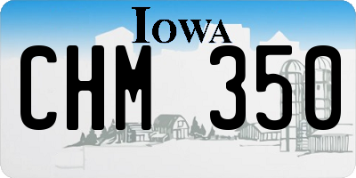IA license plate CHM350