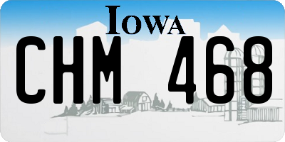 IA license plate CHM468