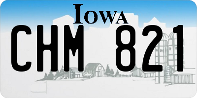 IA license plate CHM821