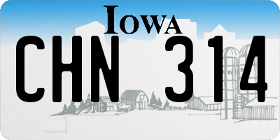 IA license plate CHN314