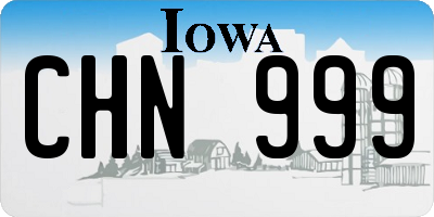 IA license plate CHN999