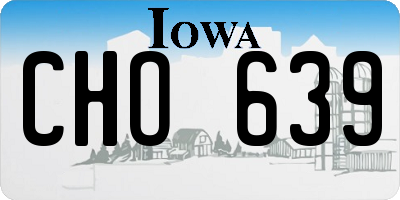 IA license plate CHO639