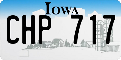 IA license plate CHP717