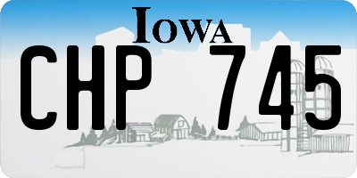 IA license plate CHP745