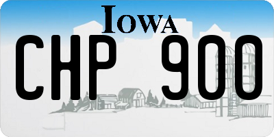 IA license plate CHP900