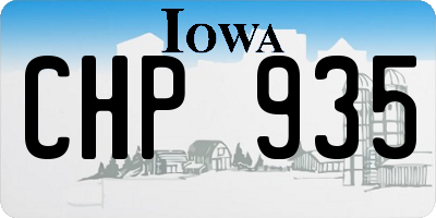 IA license plate CHP935