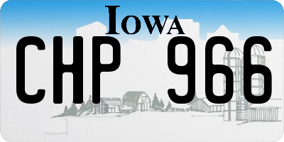 IA license plate CHP966
