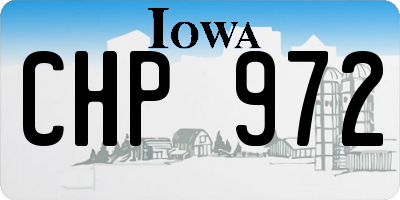 IA license plate CHP972