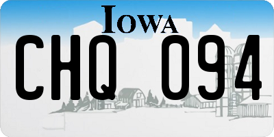 IA license plate CHQ094