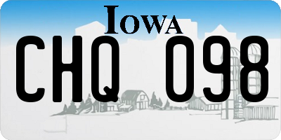 IA license plate CHQ098