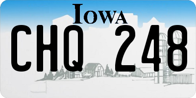 IA license plate CHQ248