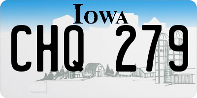 IA license plate CHQ279