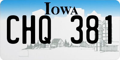IA license plate CHQ381
