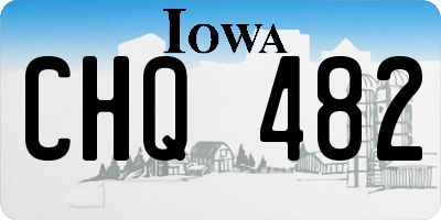 IA license plate CHQ482