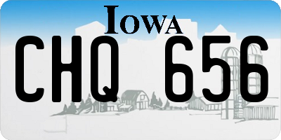 IA license plate CHQ656