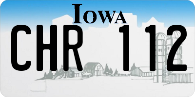 IA license plate CHR112