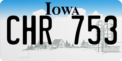 IA license plate CHR753