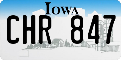 IA license plate CHR847