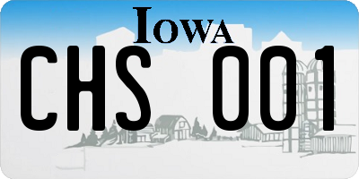 IA license plate CHS001