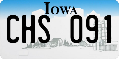 IA license plate CHS091
