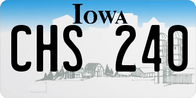 IA license plate CHS240