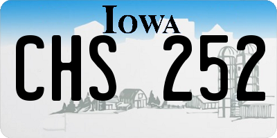 IA license plate CHS252