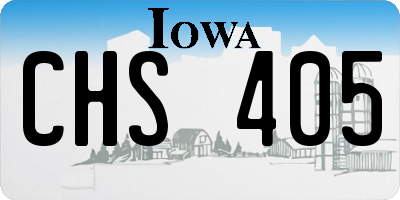 IA license plate CHS405