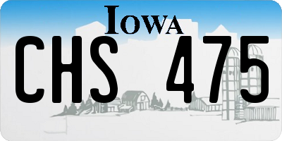 IA license plate CHS475