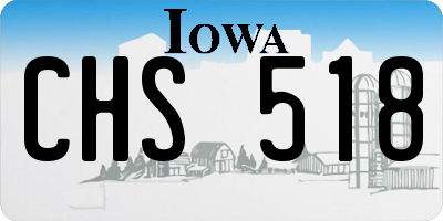 IA license plate CHS518