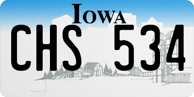 IA license plate CHS534