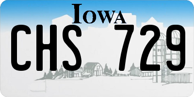 IA license plate CHS729