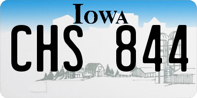 IA license plate CHS844