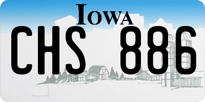 IA license plate CHS886