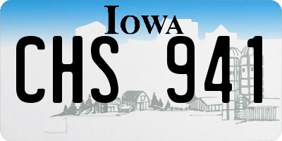 IA license plate CHS941